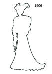 White costume  silhouette 1906