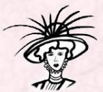 Picture of a line drawing of an Edwardian hat 1907
