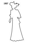 White costume  silhouette 1907