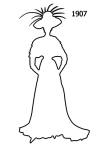 White costume  silhouette 1907