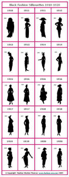 Black Fashion Silhouettes 1910 -1920 screenshot