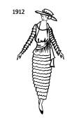 Line drawing of  dress - 1912