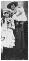 1921 Girl and woman with a baby