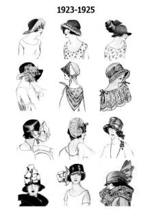 1923 to 1925 Hat Styles