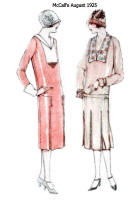 Pleats in skirts in McCall's Pattern Images - August 1925 