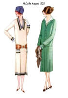 Pleats as features of skirts on McCall's Patterns - August 1925. 