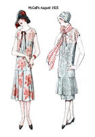 Dropped Waists in McCall's Pattern Images - August 1925 