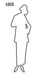 Image of Free Outline White Silhouette 1925