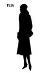 Picture of Black Fashion Silhouette 1926 for Stencils