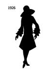 Picture of Black Fashion Silhouette 1926  for Stencils