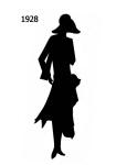 Picture of Black Fashion Silhouette 1929 for Stencils