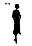 Picture of Black Fashion Silhouette 1928 for Stencils