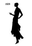 Picture of Black Fashion Silhouette 1929 for Stencils