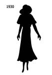 Picture of a Black Fashion Silhouette 1930
