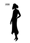 Picture of a Black Fashion Silhouette 1930