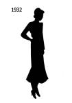 Picture of a Black Fashion Silhouette 1932