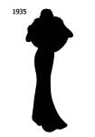 1935 Jean Harlow Black Evening Silhouette