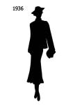 Picture of a Black Fashion History Silhouette 1936