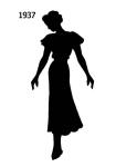 Picture of a Black Fashion History Silhouette 1937