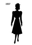 Picture of a Black Fashion History Silhouette 1937