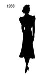 Picture of a Black Fashion History Silhouette 1938