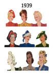 C20th Hair Styles & Hats Images Fashion History 1939