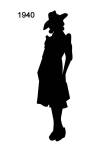 Picture of a Black Fashion History Silhouette 1940