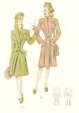 1946 Tailleur Trade Fashion Plates Fashion Design 