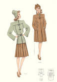 1946 Tailleur Trade Fashion Plates Fashion Design 