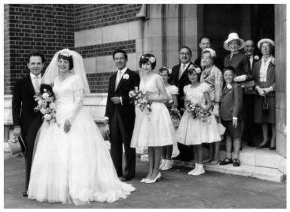 1961 wedding - in the picture above Vera and her husband Peter leave the church.