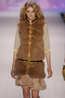 Zac Posen feathered fox vest.