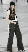 Chanel Mink leather cropped vest.