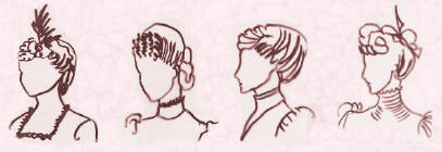 Pictures of late Victorian hair.  Fashion history.