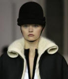 Balenciaga mink helmet hat.