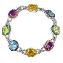 Multi gemstone Sapphire Bracelet by eLuxe.