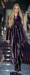 Gucci pinstripes in purple and white
