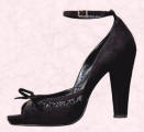 Matalan black shoes with ankle strap.