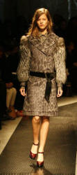 Prada coat in a grey animal-print