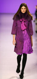 Pucci - Purple suede coat with fox collar.