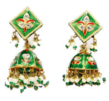 Indian Lac Costume Jewellery Earrings