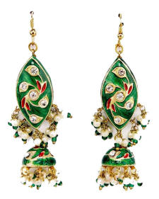 Indian Lac Costume Jewellery Earrings