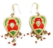Indian Lac Costume Jewellery Earrings