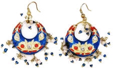 This red and blue pair would make a great pair of patriotic earrings in the USA and UK.