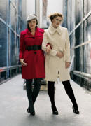 Evans Autumn/Winter 2006, Red coat �65/�99 Ivory coat �75/�114, Belt �12/�18 Beret �8/�12.