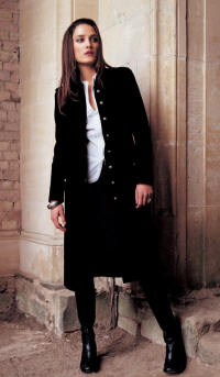 Velvet black military frock coat �110.