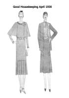 Cape Sleeve Dress and Pleats 1930