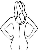 Half Figure Fashion Template - Back View
