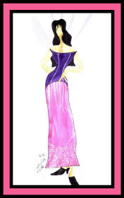 Fashion drawing of woman in modern outfit