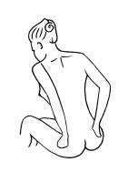 Half Figure Fashion Template - Back View