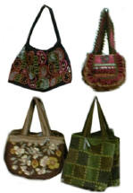 Picture showing textured carft  boho bags from the Per Una Range at Marks and Spencers.